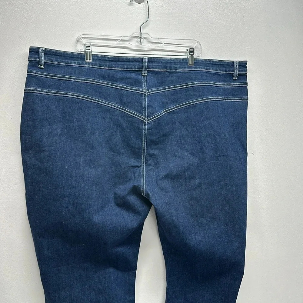 Modcloth The Bianca Flared Leg Denim Jeans Retro 70's Blue New NWT Plus Size 28 - Picture 4 of 13